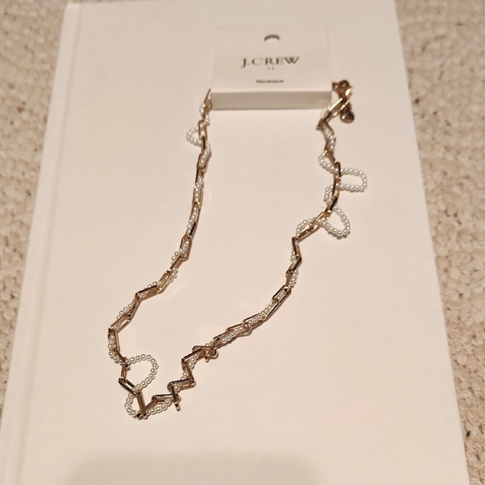 J Crew Pear and Gold necklace